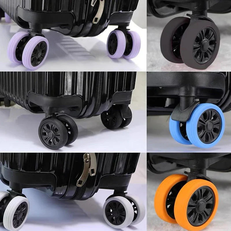 Silicone Protective Covers for Suitcase Castors - Protection & Noise Reduction