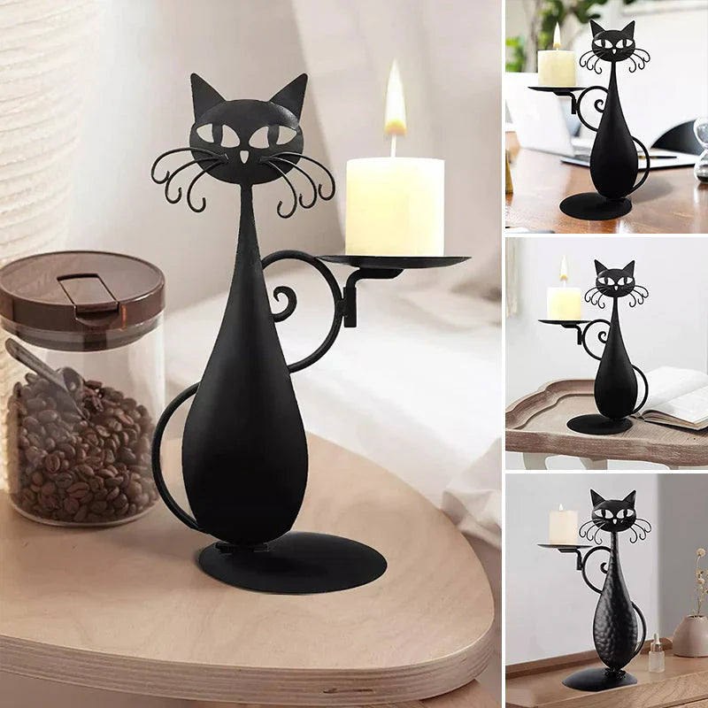 Mystical Cat Candle Holder