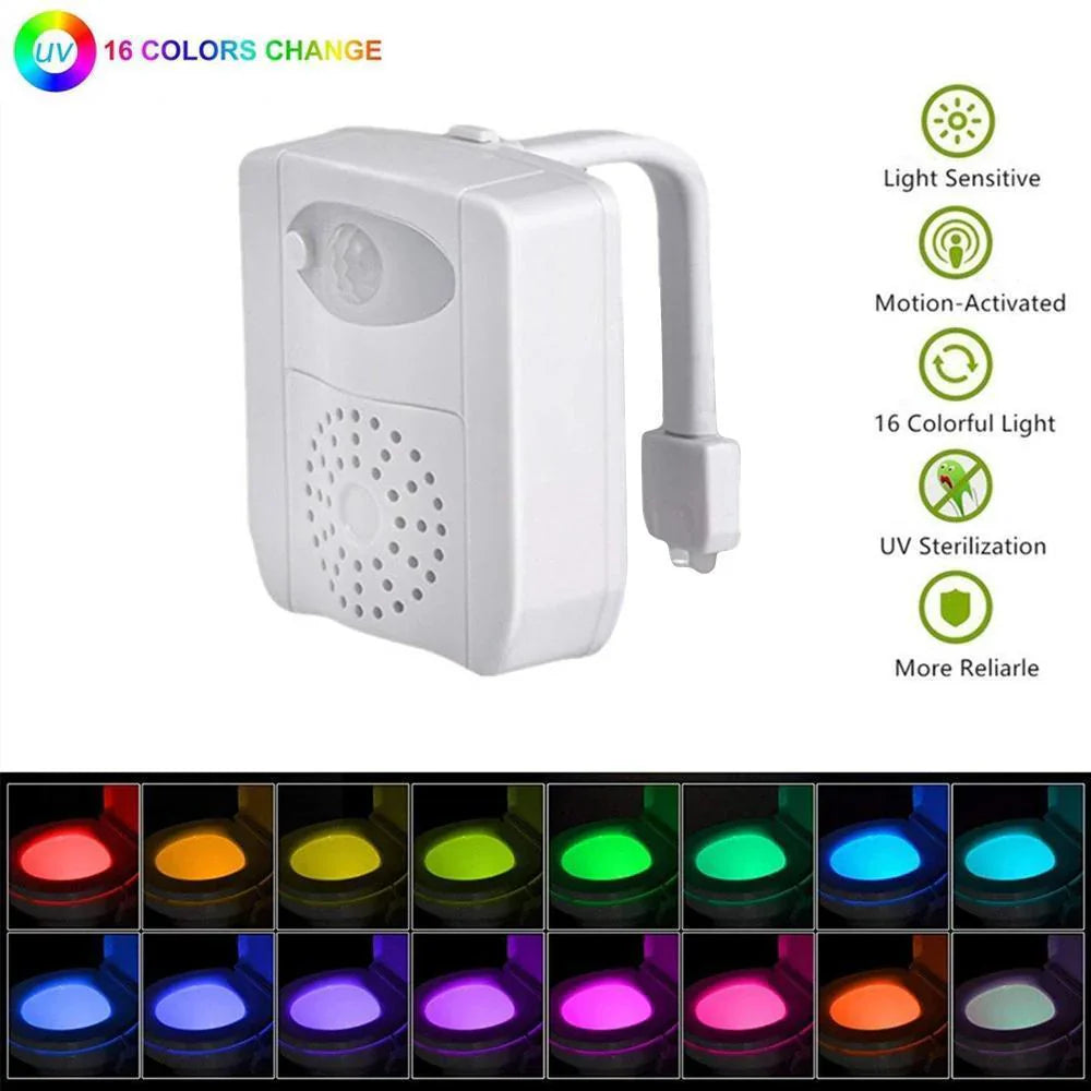 Led Toilet Light with Uv Sterilisation - 16 Colours