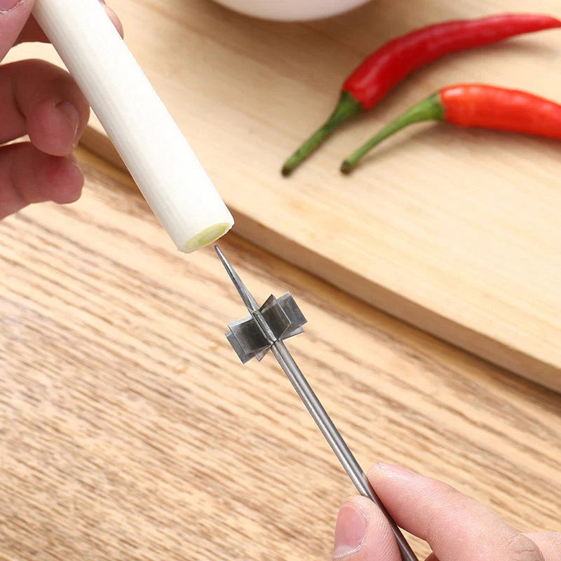 Stainless Steel Onion Slicer with Flower Shape