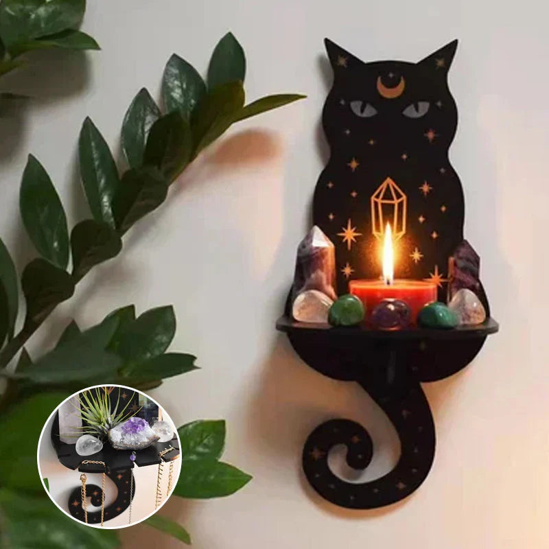 Creative Wooden Candle Holder with Storage