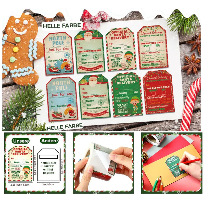 Christmas Gift Sticker Roll (200 Pieces)