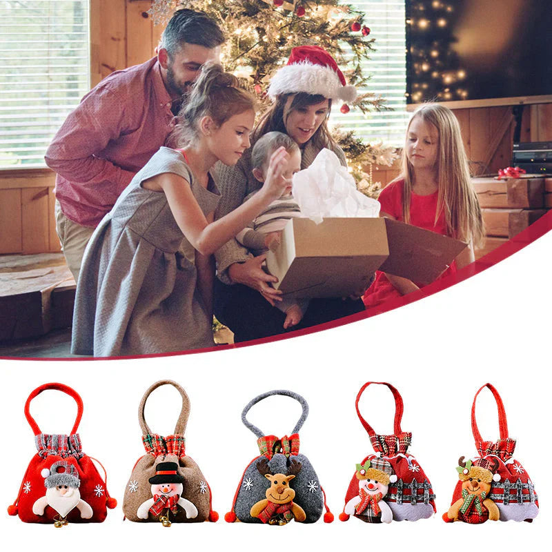 Christmas Gift Bags in Doll Style