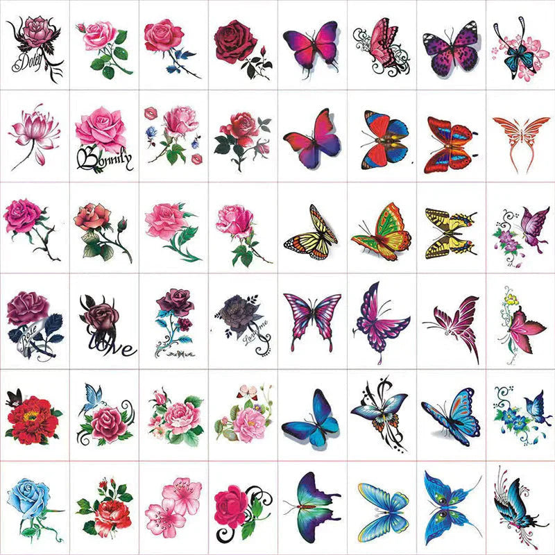 3d Art Tattoo Sticker Set (50 Pieces)