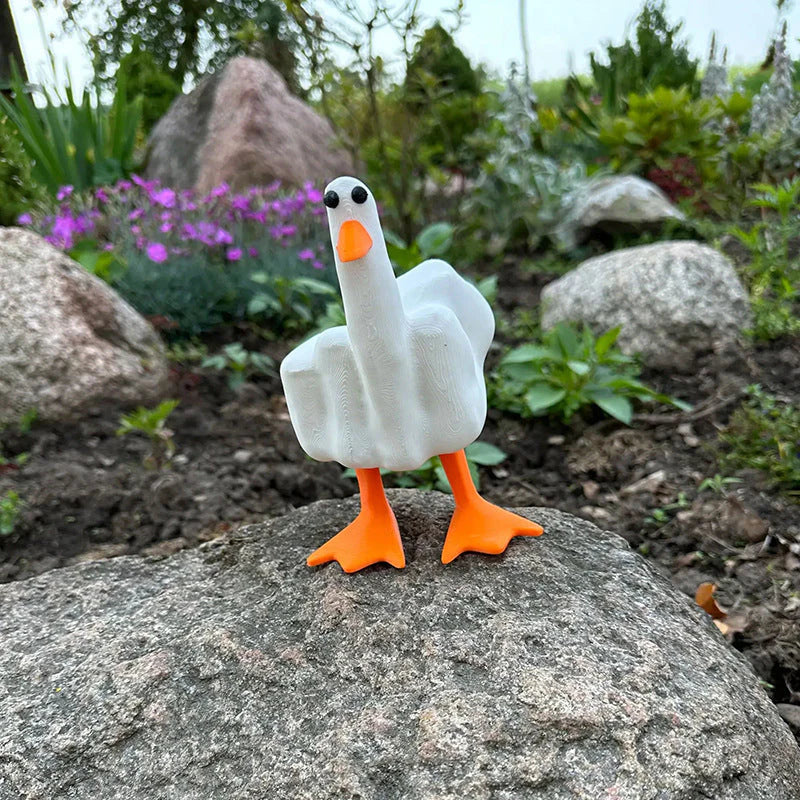 Cheerful Duck Figure for the Garden