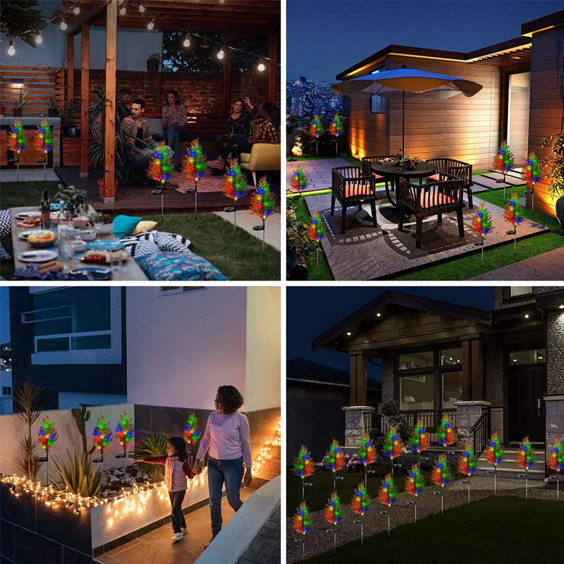 Solar - Powered Christmas Tree Garden Lights - Magical Lighting for Your Home!