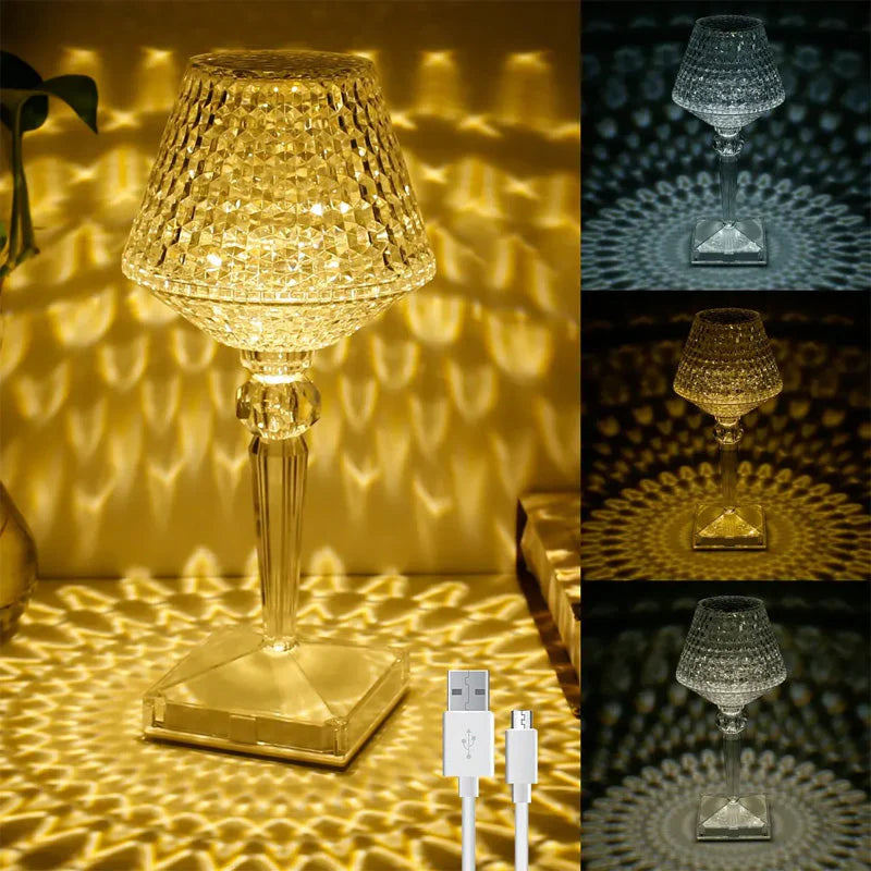 Elegant Crystal Lamp for the Table