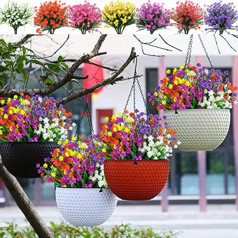 Artificial Outdoor Flowers in a Double Bouquet