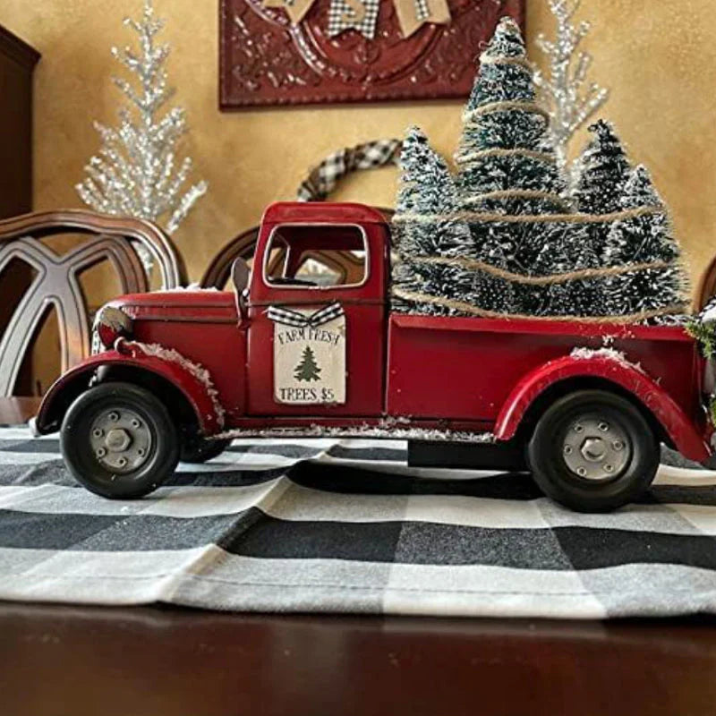 Festive Decorative Lorry - Christmas Charm for Your Home