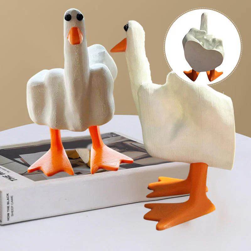 Cheerful Duck Figure for the Garden