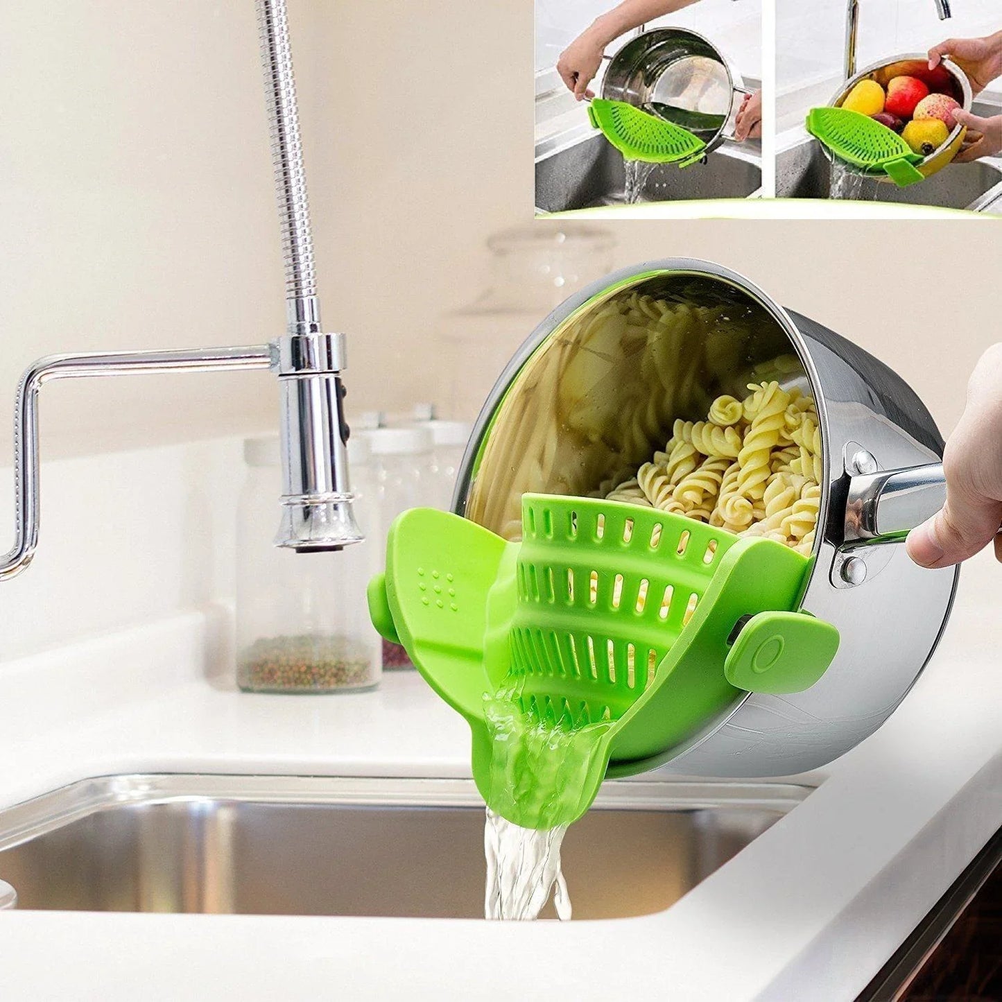 Innovative Silicone Sieve Adapter for Pots and Pans