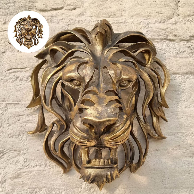 Majestic Lion Head Wall Decoration