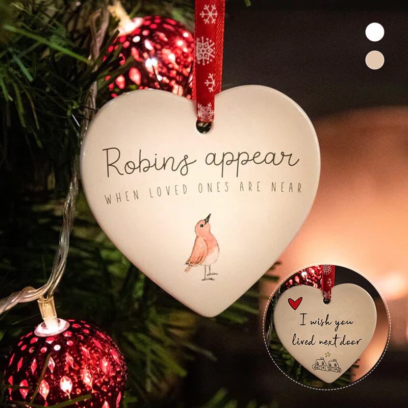 Heart - Shaped Christmas Pendant Made From Ceramic