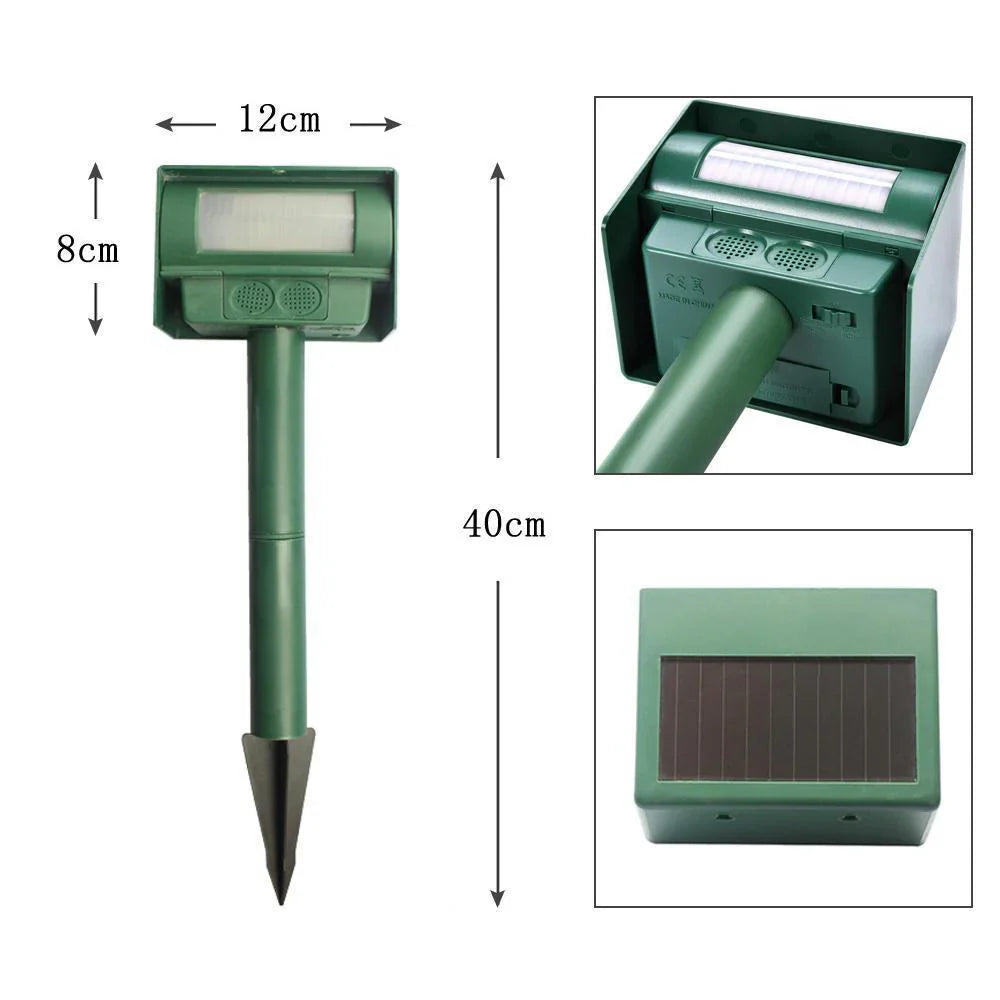Solar Animal Repellent - Environmentally Friendly, Safe and Effective