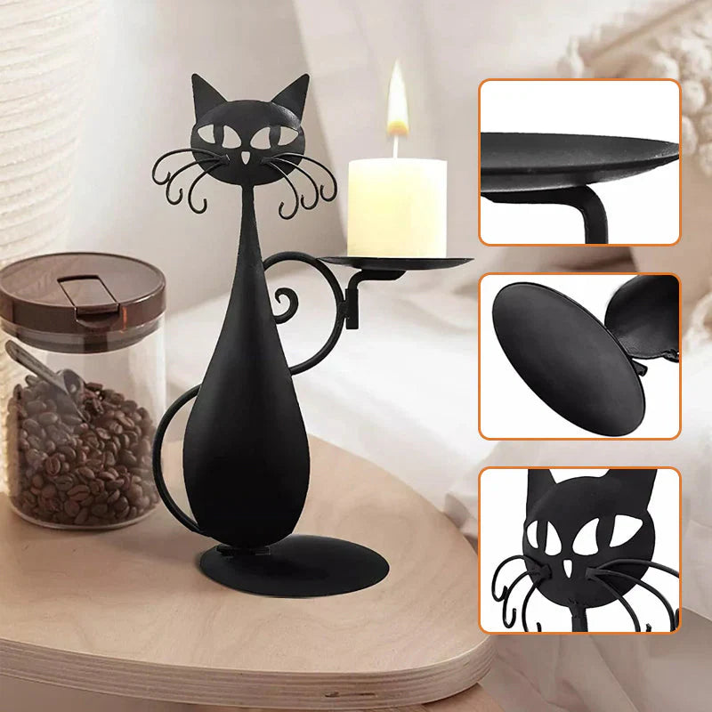 Mystical Cat Candle Holder