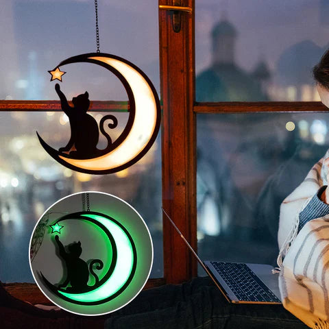 Mooncat Window Decoration - Magical Elegance for Your Home!