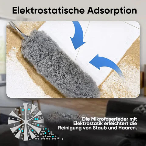 Telescopic Feather Duster - Effortless Cleaning of High and Hard - to - Reach Areas!