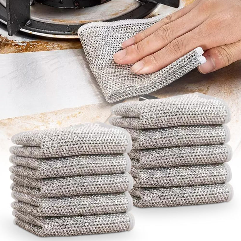 Efficient Dishcloth Made From Wire Mesh