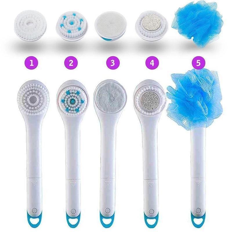 Electric Body Brush with 5 Attachments - Cleansing and Relaxation in One