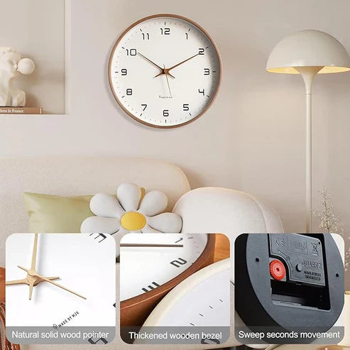 Scandinavian Wooden Wall Clock