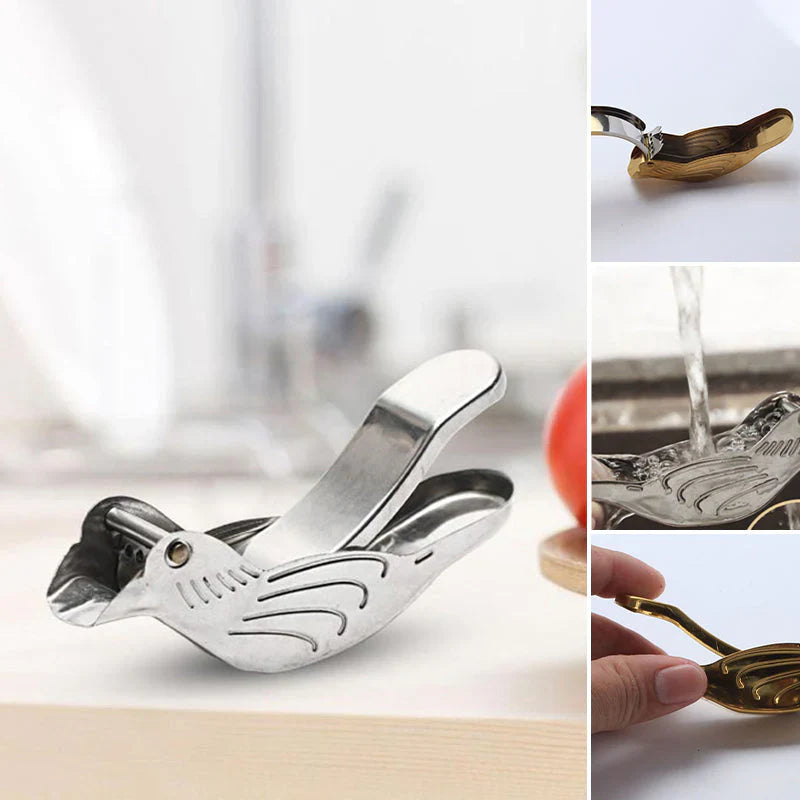 Elegant Lemon Squeezer in Bird Design - Stainless Steel