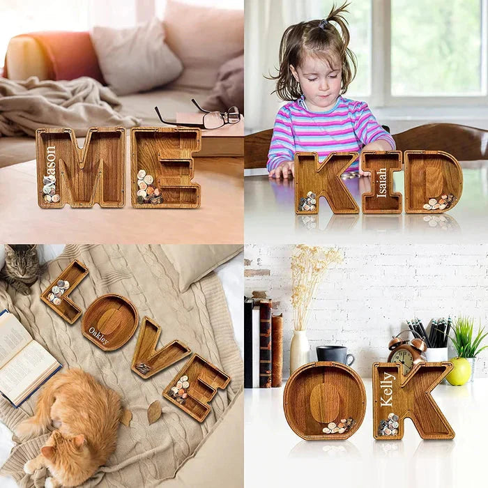 Customisable Wooden Savings Box - Stylish and Sustainable