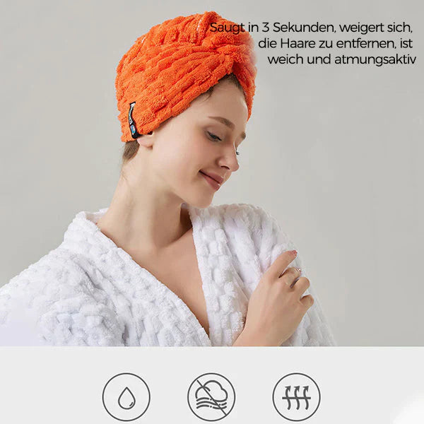 Microfibre Hair Drying Towel - Gentle & Fast Drying for Healthy Hair!