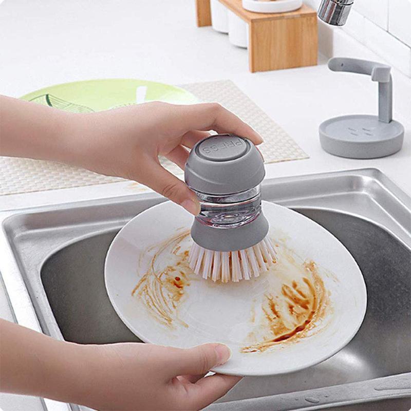 Practical Dishwashing Brush with Soap Dispenser