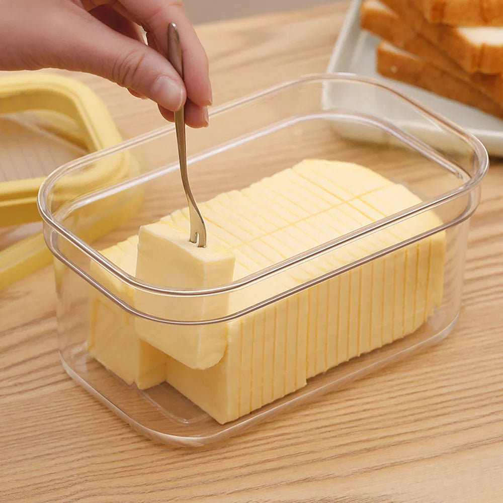 Butter Dish with Integrated Cutting System
