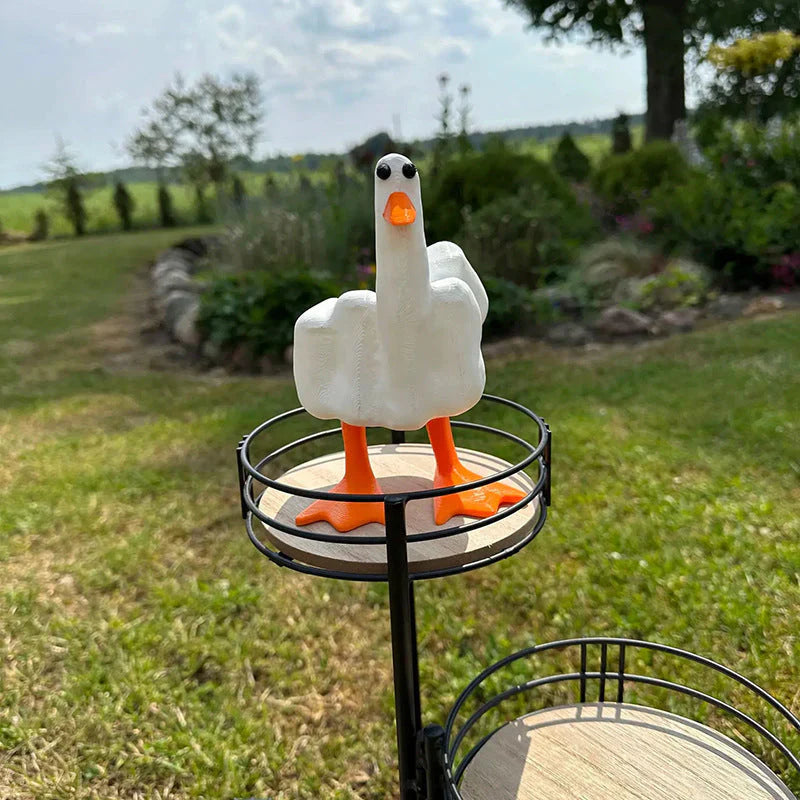 Cheerful Duck Figure for the Garden