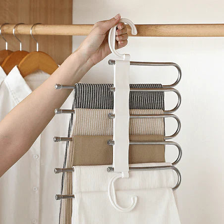 Space - Saving Trouser Hanger - More Organisation in the Wardrobe!