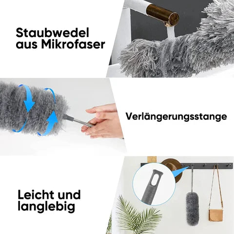 Telescopic Feather Duster - Effortless Cleaning of High and Hard - to - Reach Areas!