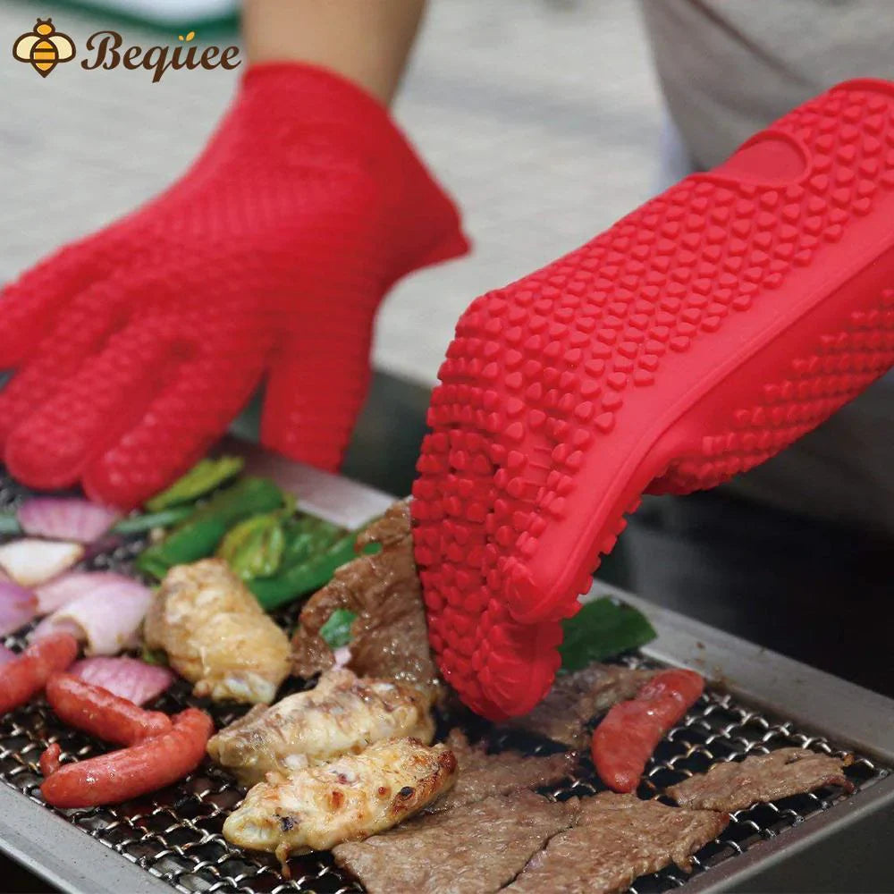 Silicone Heat Protection Gloves - Safe Gripping at High Temperatures!