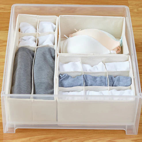 Foldable Storage Box with Compartments