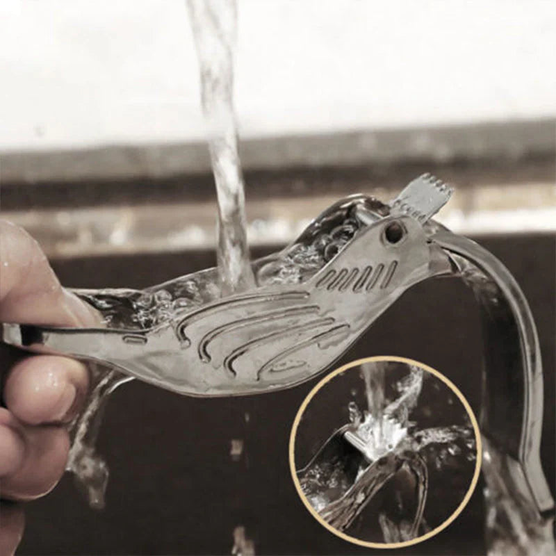 Elegant Lemon Squeezer in Bird Design - Stainless Steel