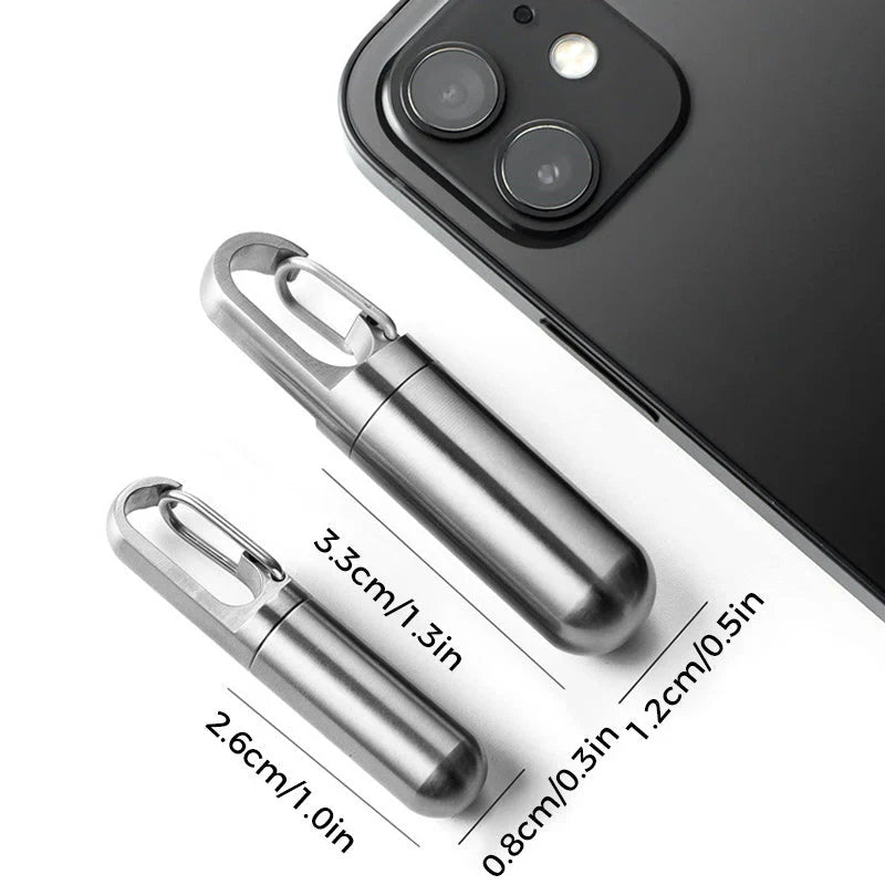 Compact Stainless Steel Pill Box