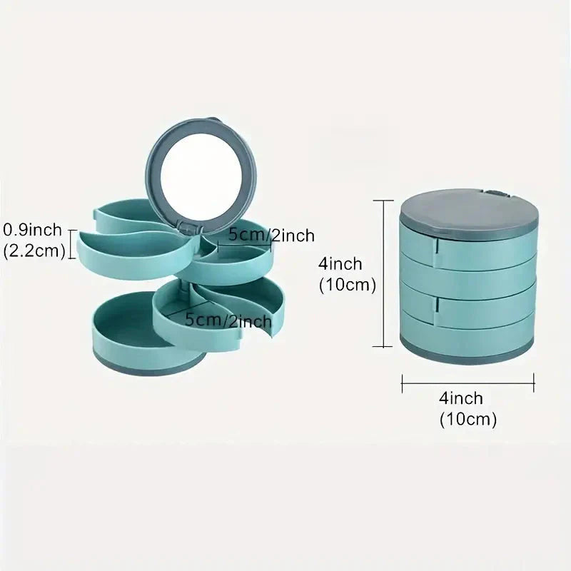 Rotatable Jewellery Storage Unit with Multiple Levels