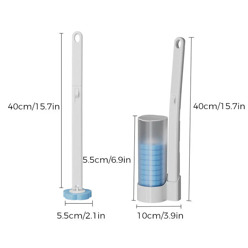 Disposable Toilet Brush with Refill Heads