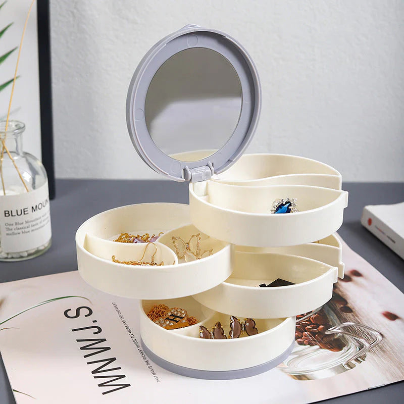 Rotatable Jewellery Storage Unit with Multiple Levels