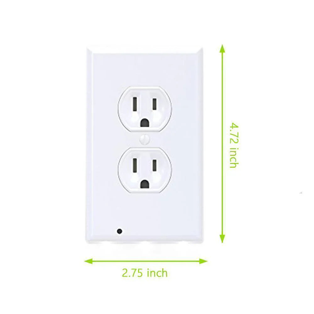 Led Night Light Wall Plate with Outlet Function