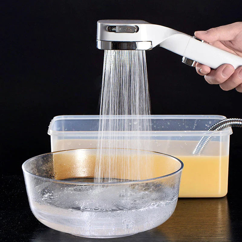 High - Pressure Shower Head with 4 Modes and Power Cleaning