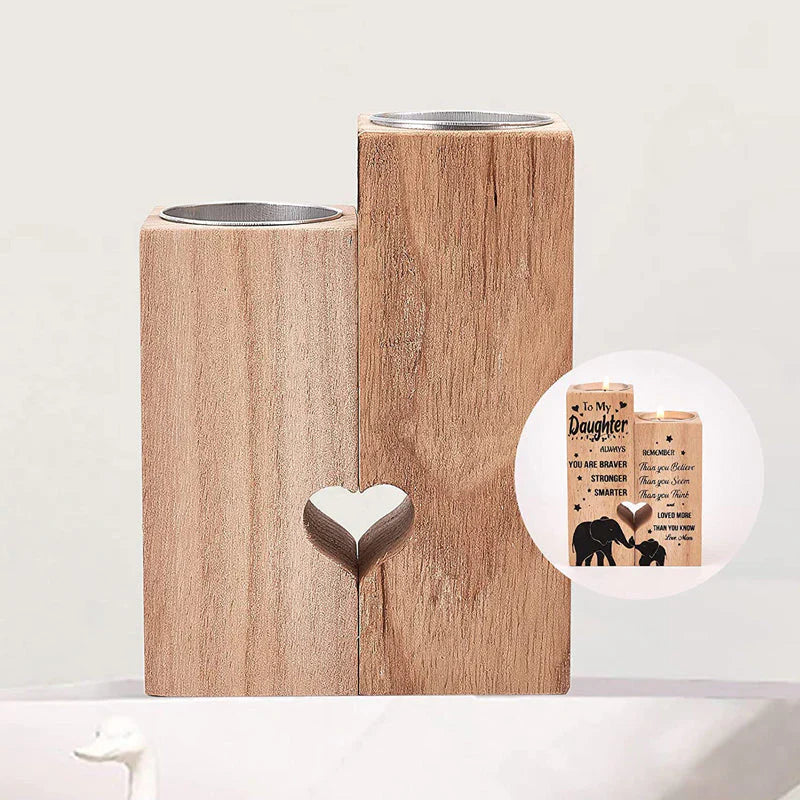 Wood Candle Holder - a Warm Light for Special Moments