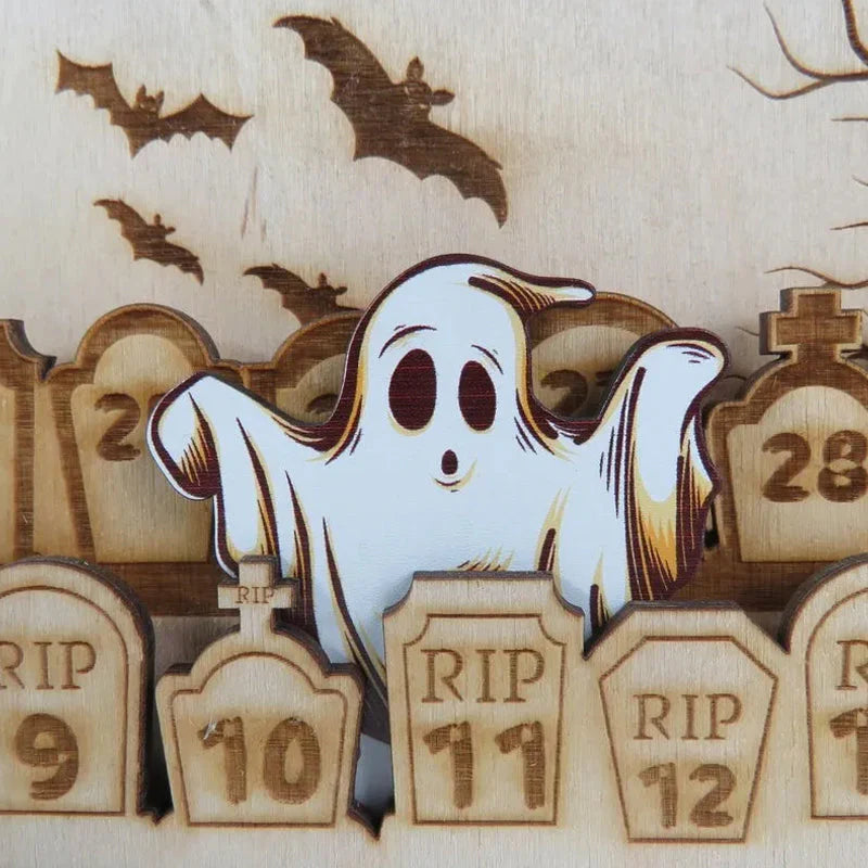 Halloween Countdown Calendar Made From Wood
