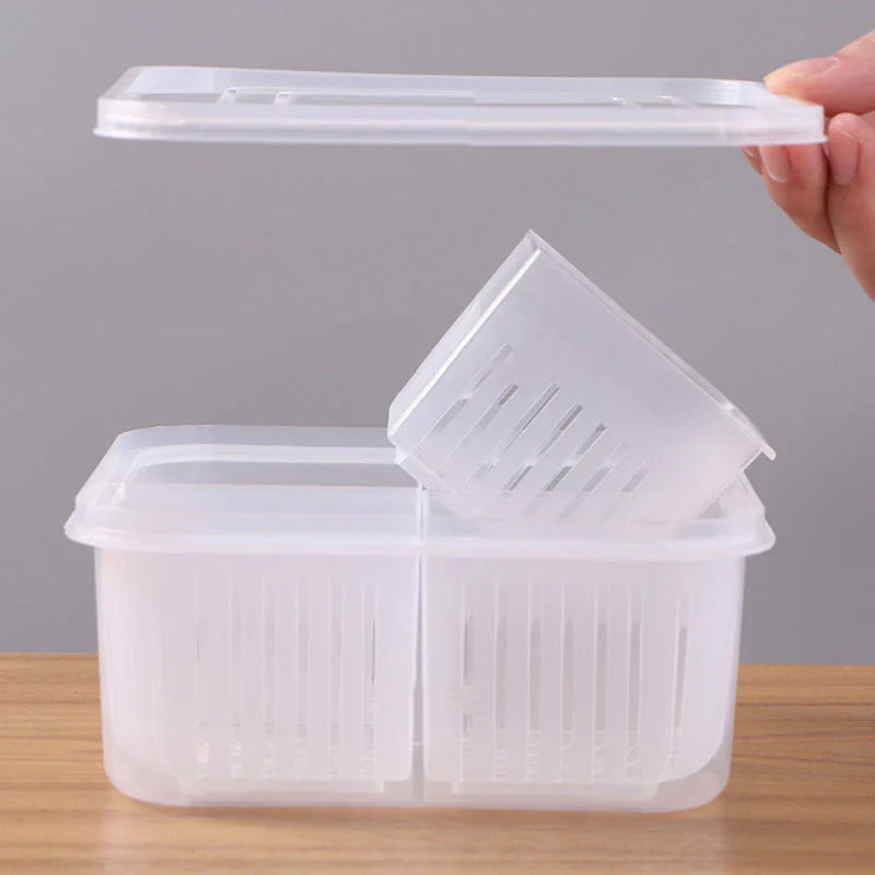 Fresh Storage Box with 4 Compartments - Perfect for Your Meals!
