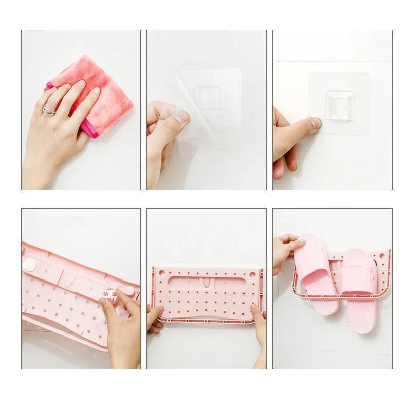 Wall Shelf for Shoes with Integrated Holder