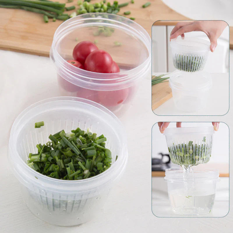 Fresh Storage Box with 4 Compartments - Perfect for Your Meals!
