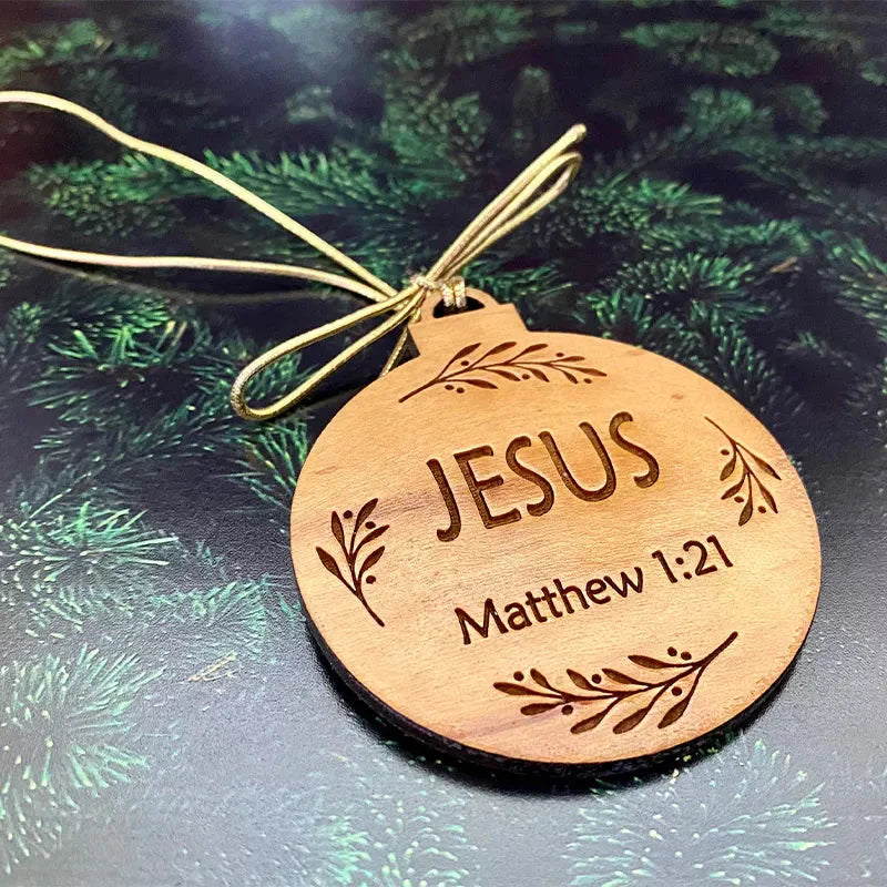 Wooden Sign with Biblical Names - Contemplative Christmas Decoration!
