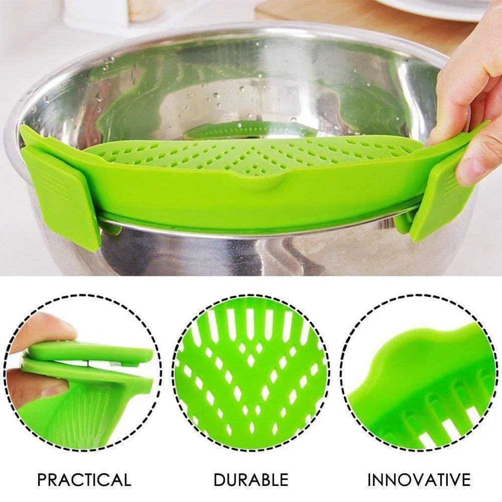 Innovative Silicone Sieve Adapter for Pots and Pans