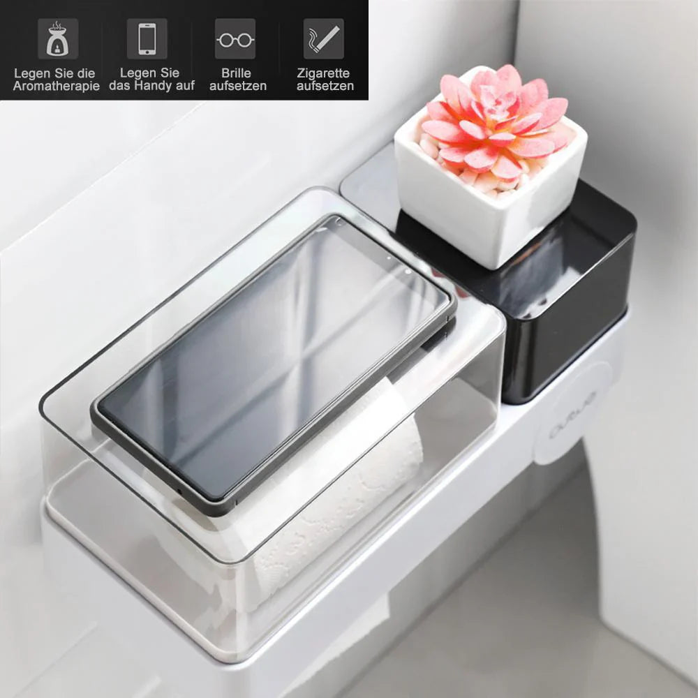 Wall - Mounted 3 - In-1 Bathroom Storage Box