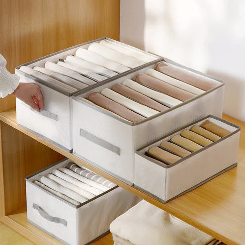 Foldable Storage Box with Compartments